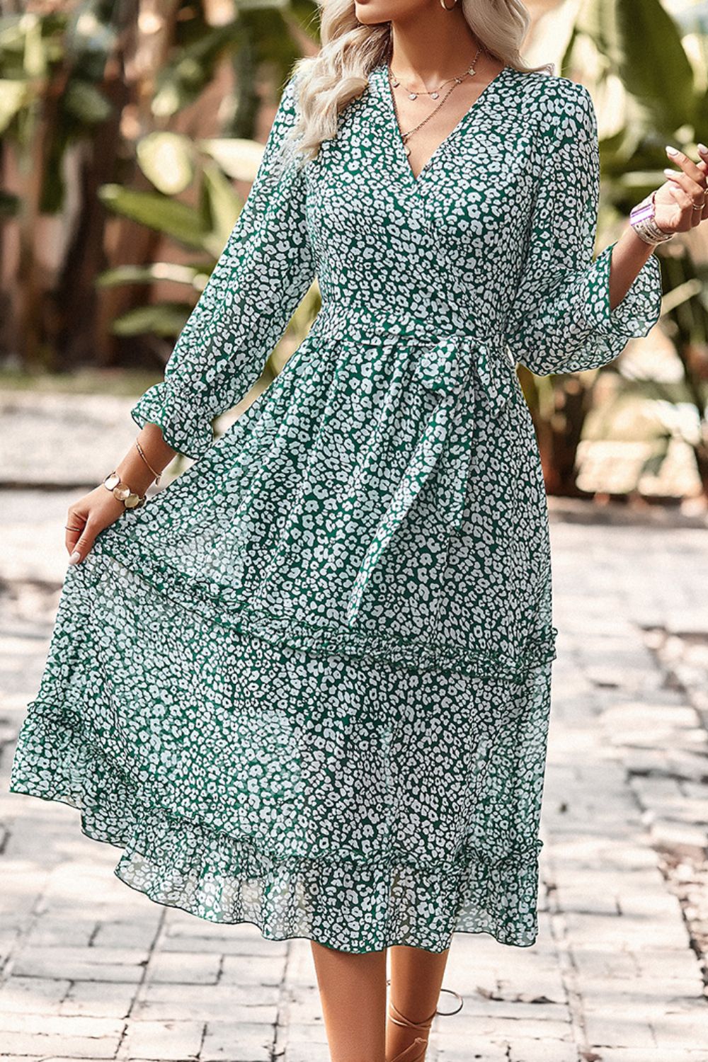 BLUSHING MIDI DRESS
