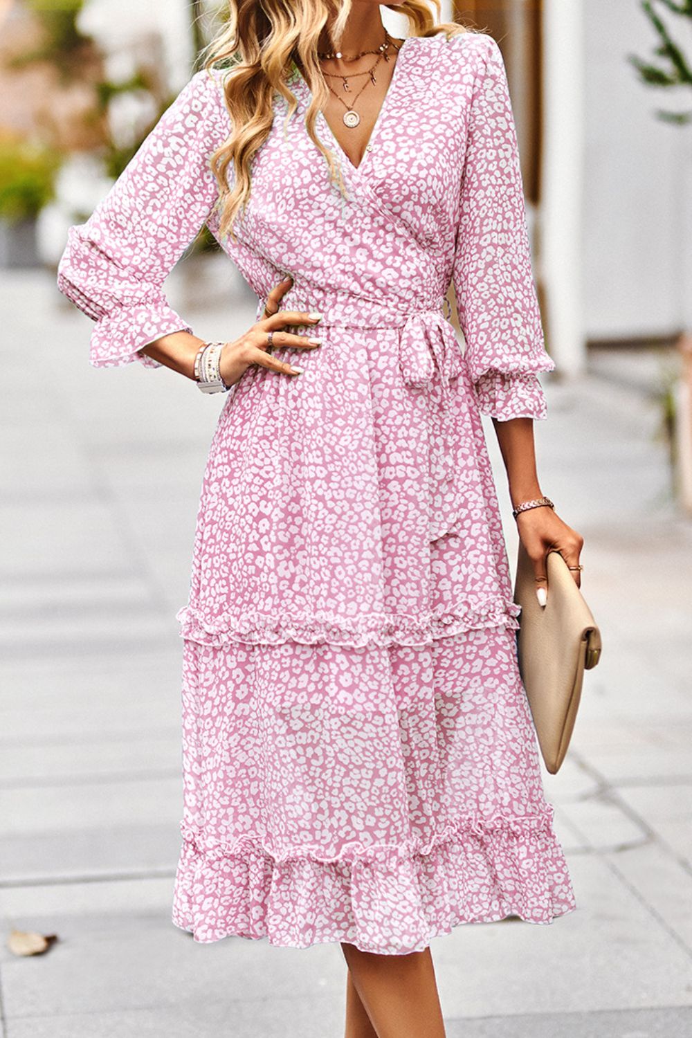 BLUSHING MIDI DRESS
