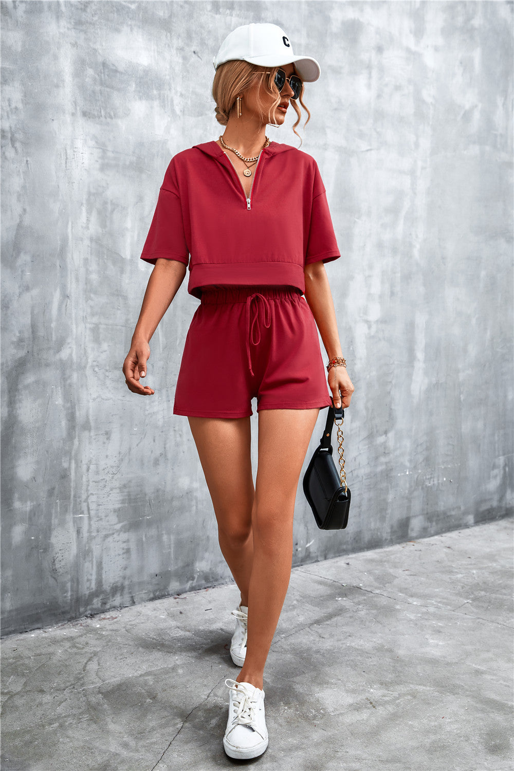 CROPPED HOODED SET