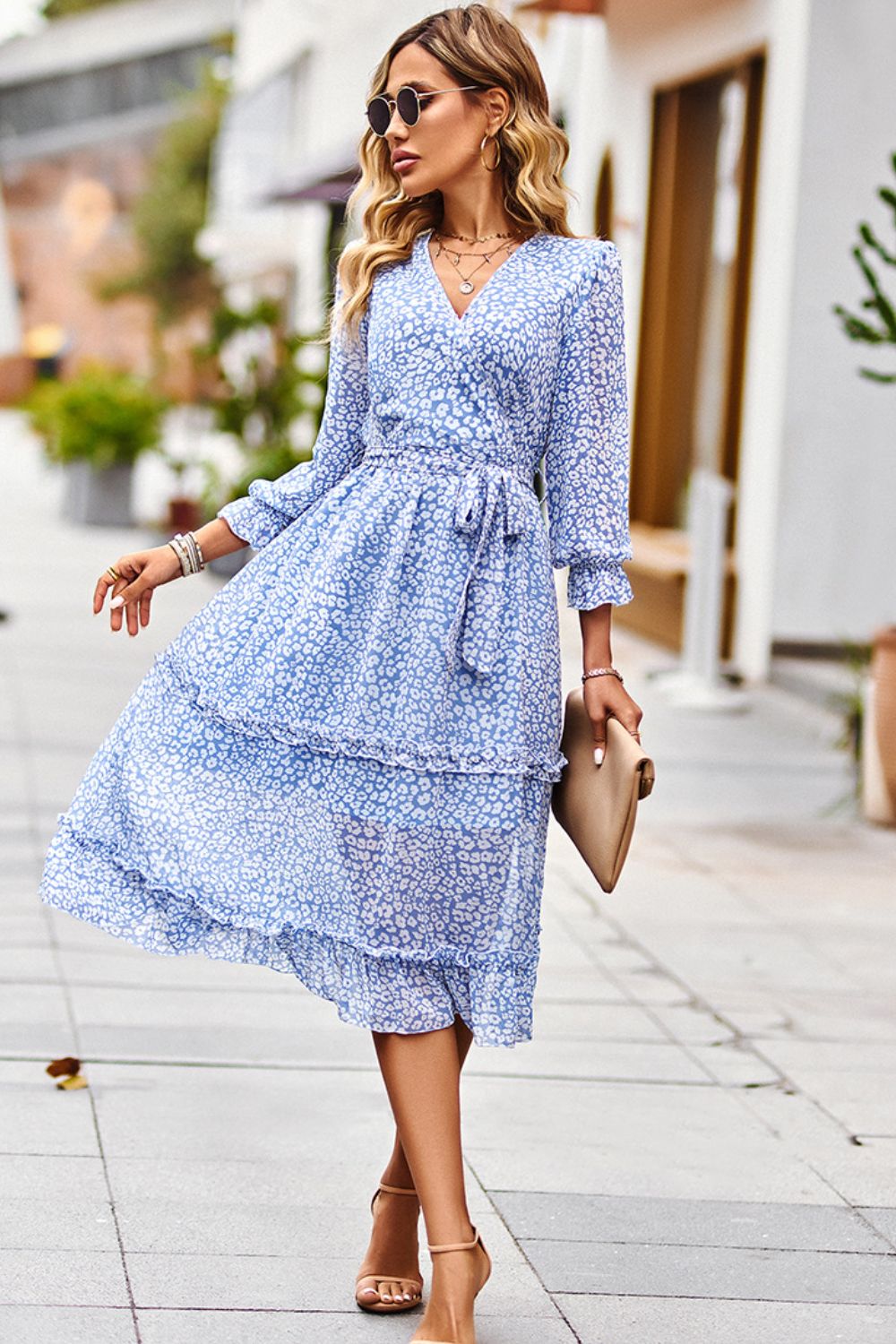 BLUSHING MIDI DRESS