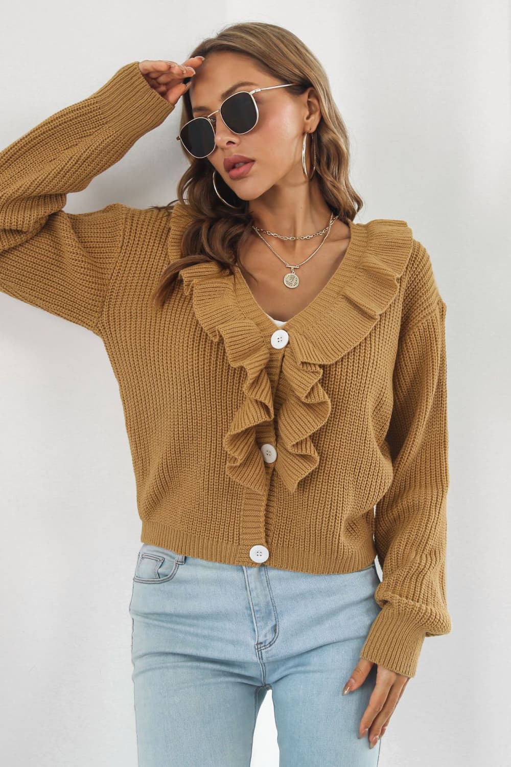 Beige Collar Girl Sweater