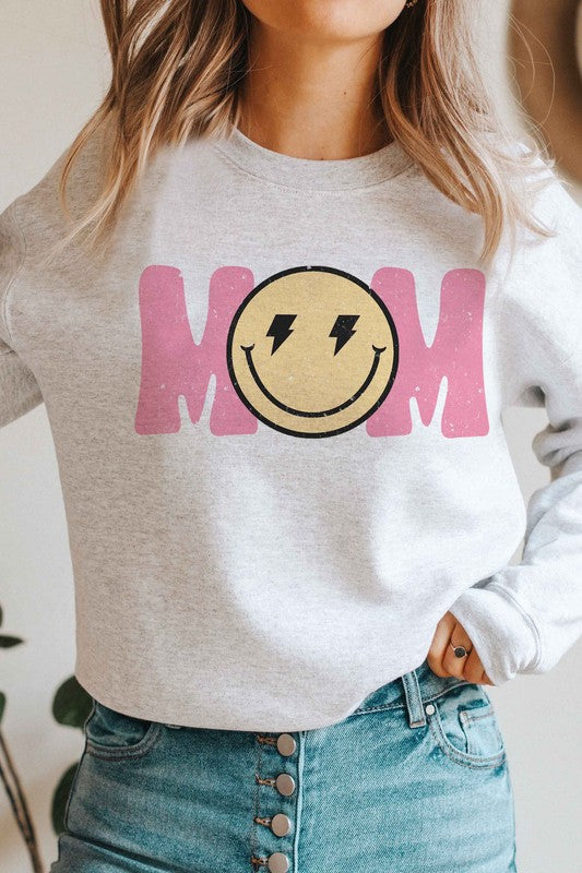 HAPPY FACE MOM Graphic Sweatshirt