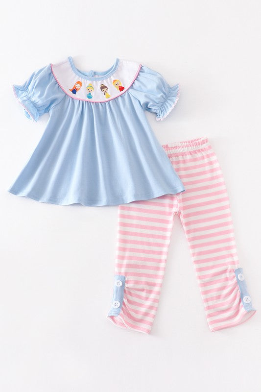 Princess embroidery girl set