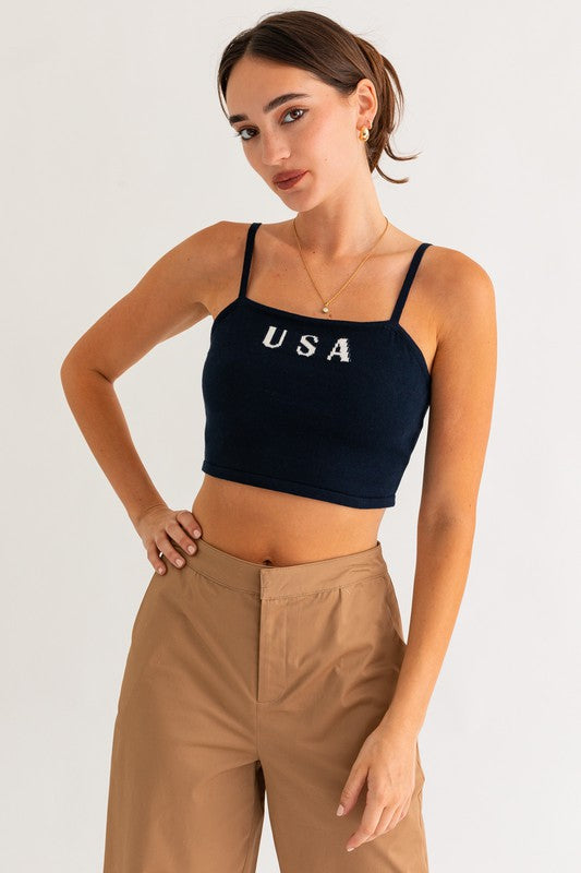 USA KNIT TNK TOP