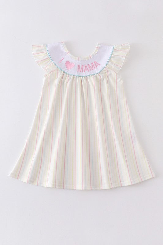 LOVE MAMA SMOCKED DRESS