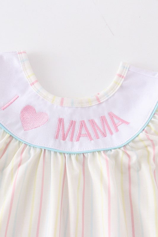 LOVE MAMA SMOCKED DRESS