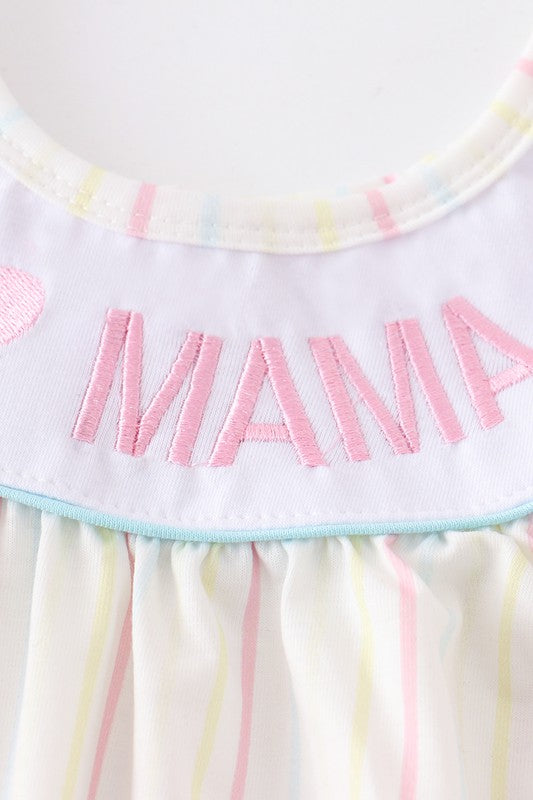 LOVE MAMA SMOCKED DRESS