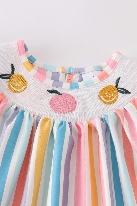 CITRUS SMOCKED DRESS