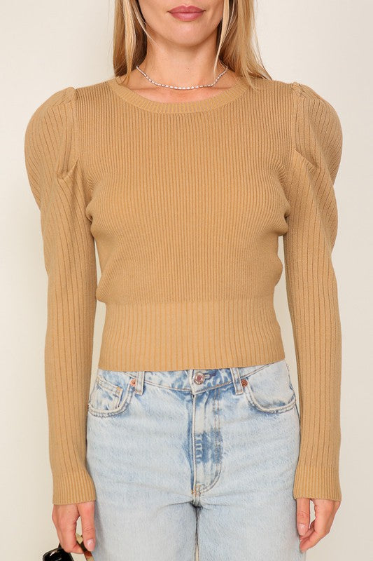 Ellis Puff Sleeve Knit Top