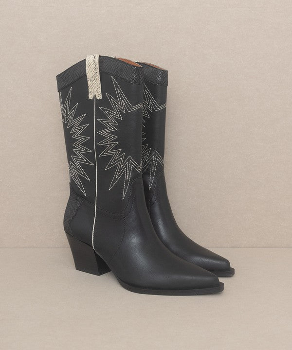 Halle  Paneled Cowboy Boots