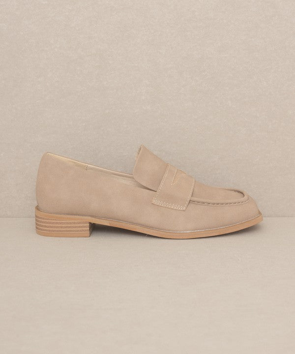 June Square Toe Penny Loafers