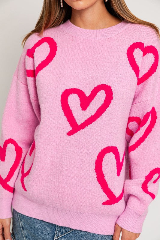 You and Me Heart Sweater