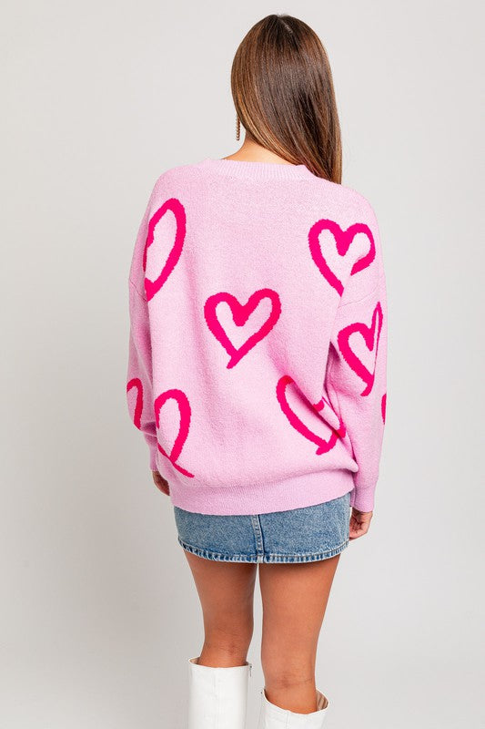 You and Me Heart Sweater