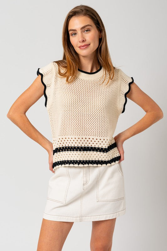 Carolina Ruffle Sleeveless Top