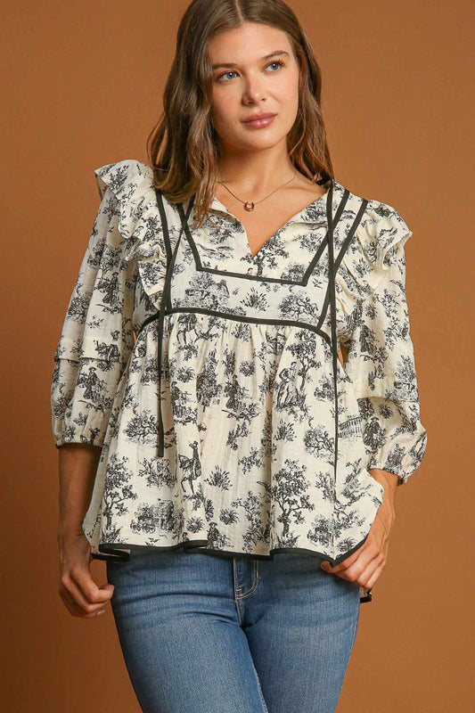 Toile Babydoll Blouse