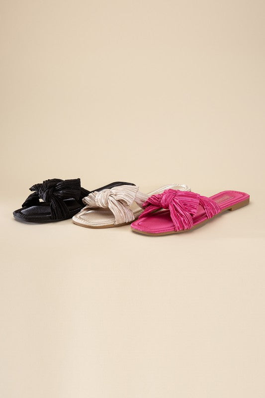 GEMMA BOW FLAT SLIDES