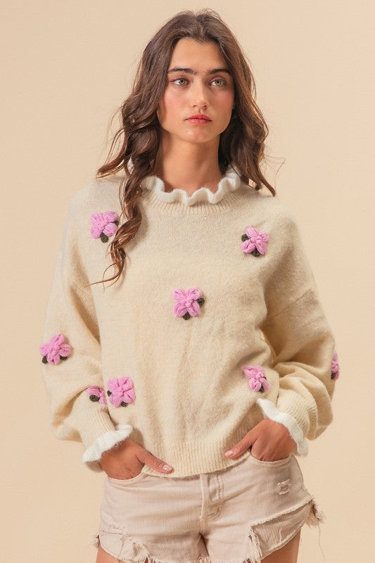 Crochet Flower Sweater