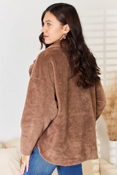 Carmela Double Breasted Fuzzy Coat
