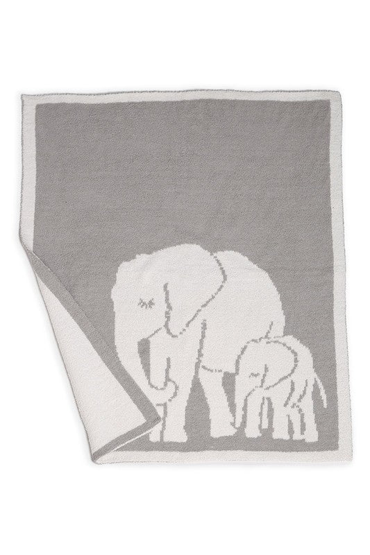 ELEPHANT Print Kids Luxury Soft Throw Blanket