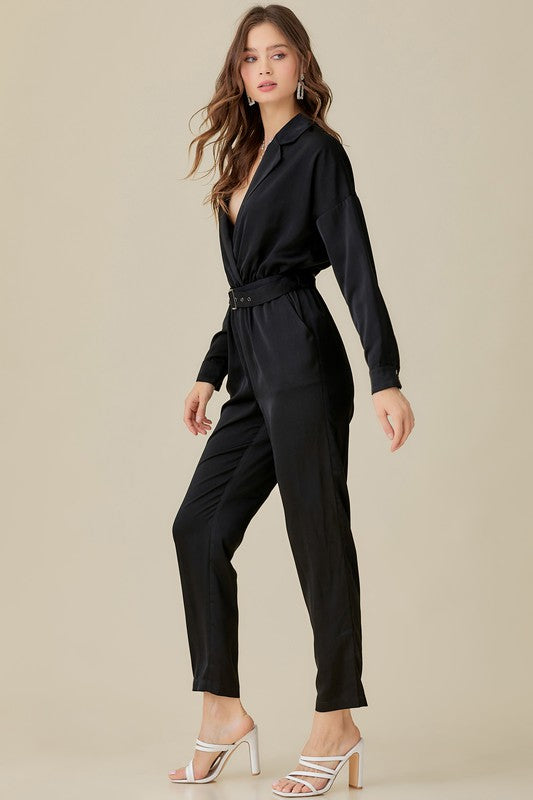 SMOOTH MOVES SATIN JUMPSUIT