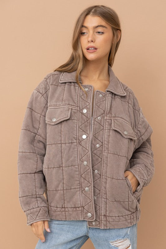 STONE QUILTED JACKET