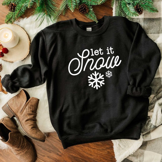 Let It Snow Snowflake Graphic Sweatshirt