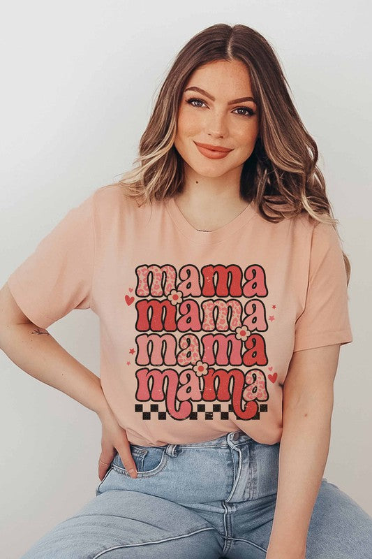 PINK LEOPARD MAMA GRAPHIC TEE