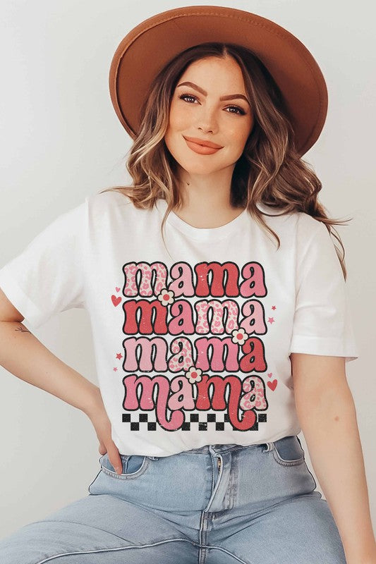 PINK LEOPARD MAMA GRAPHIC TEE