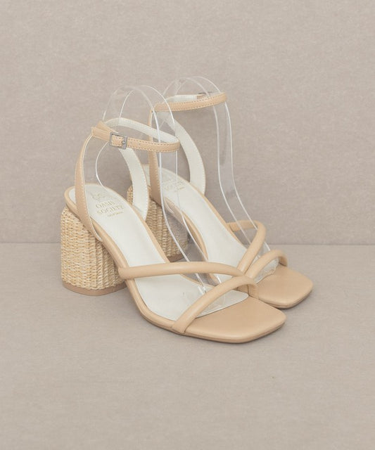 ALAIA STRAPPY RATTAN SANDAL