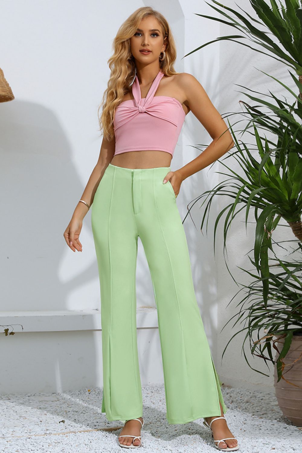 ENVIOUS HIGH RISE FLARE PANTS