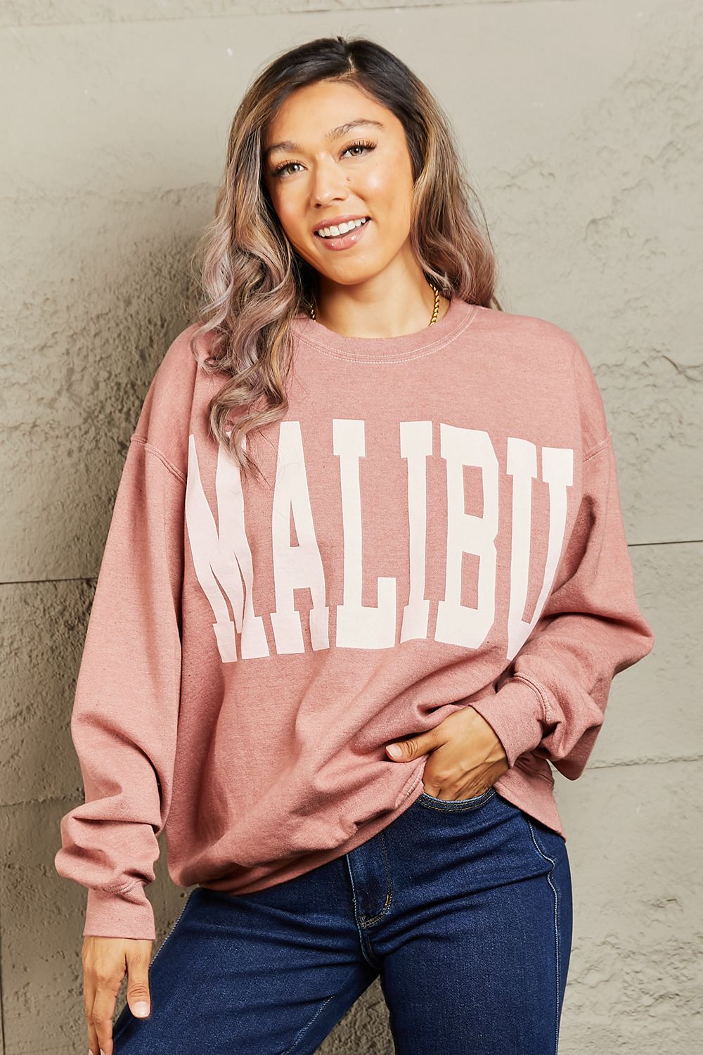 "Malibu" Oversized Crewneck Sweatshirt
