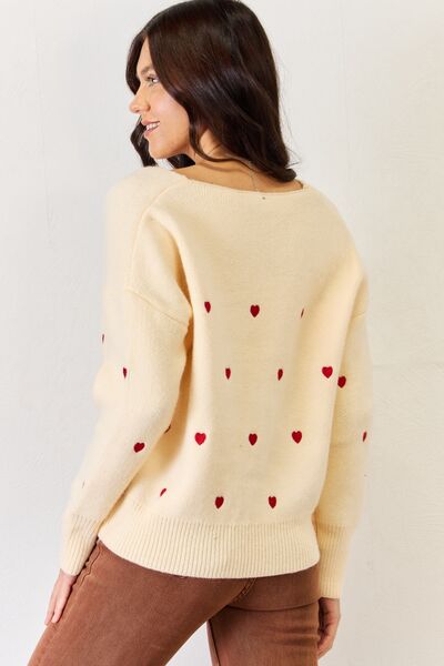 Heart You V-Neck Sweater