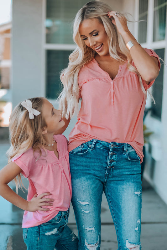 BUTTON TEE MOMMY AND ME